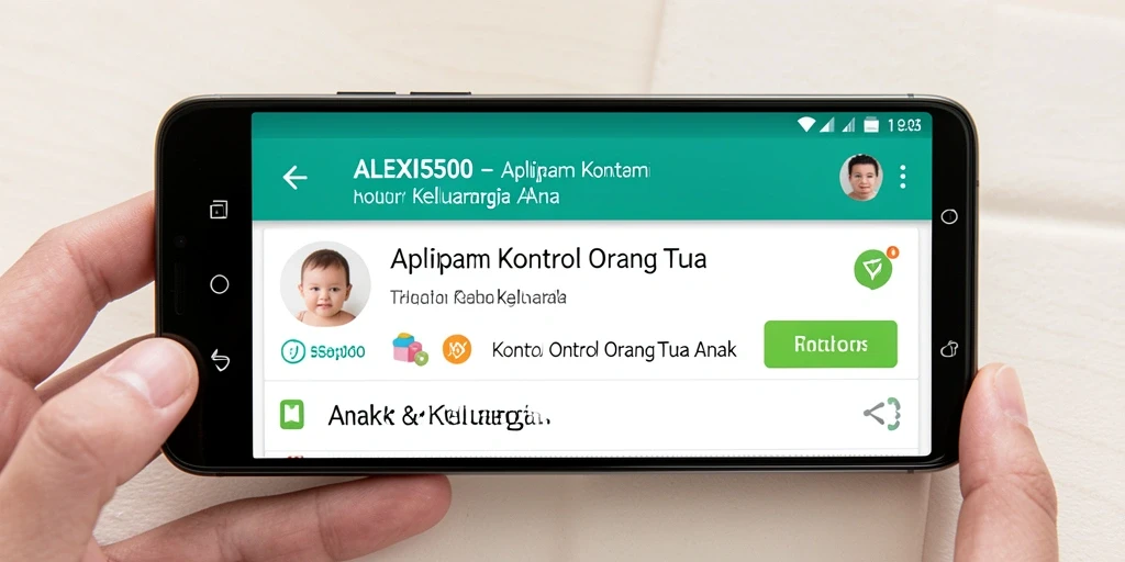 Antarmuka ALEXIS500 yang ramah orang tua untuk kontrol aktivitas anak.