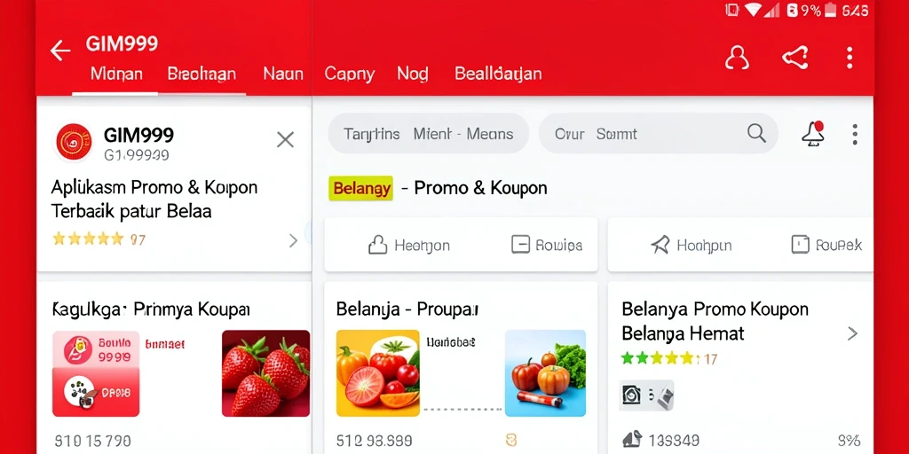 Antarmuka GIM999 yang menampilkan berbagai kupon promo terbaru.