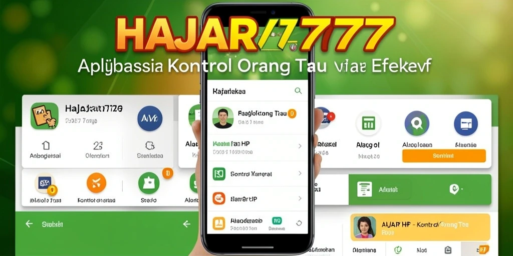 Tampilan antarmuka pengguna HAJAR777 untuk Kontrol Orang Tua.
