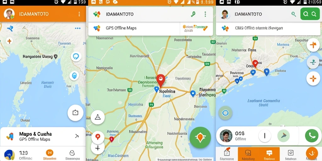 Antarmuka IDAMANTOTO menampilkan peta GPS yang jelas dan mudah digunakan.