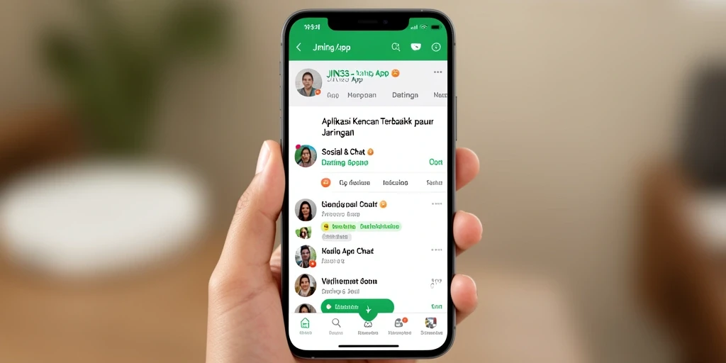 Tampilan antarmuka aplikasi JIN33 yang interaktif dan user-friendly.