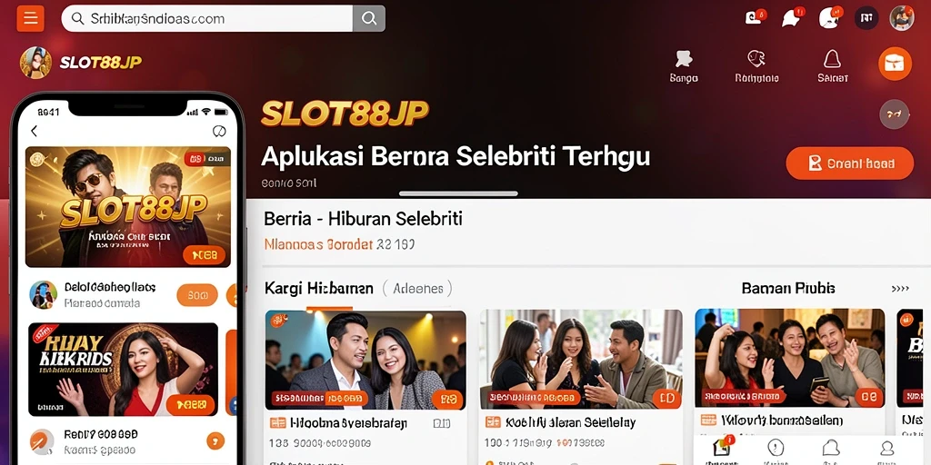 Antarmuka SLOT88JP yang menarik dan user-friendly untuk hiburan selebriti.