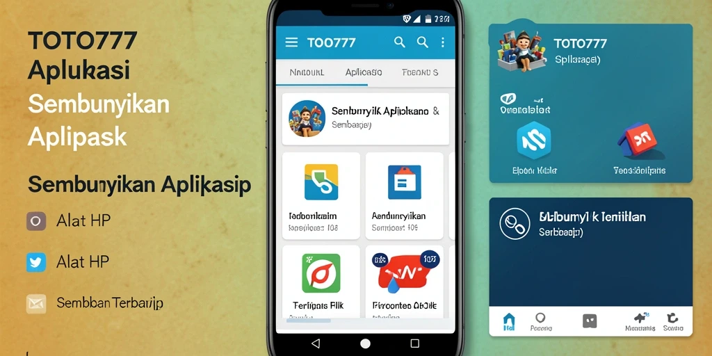 Antarmuka TOTO777 menampilkan fungsi Sembunyikan Aplikasi dengan jelas.